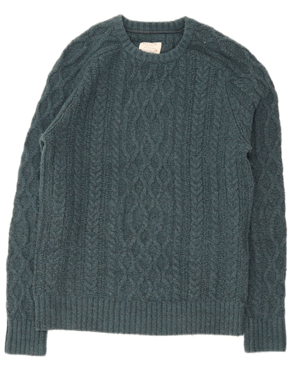 Jersey De Punto Con Cuello Redondo Para Hombre Fat Face Small De Lana Verde