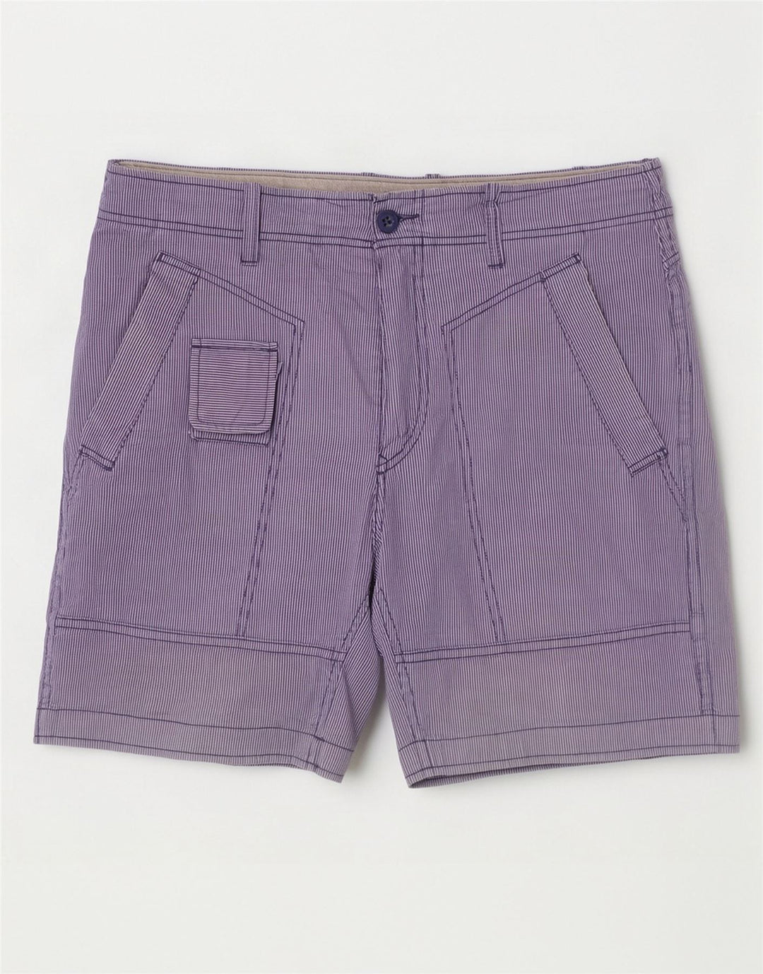 Diesel Pantalones Cortos Casuales Para Hombre W32 Algodón A Rayas Azul Grande