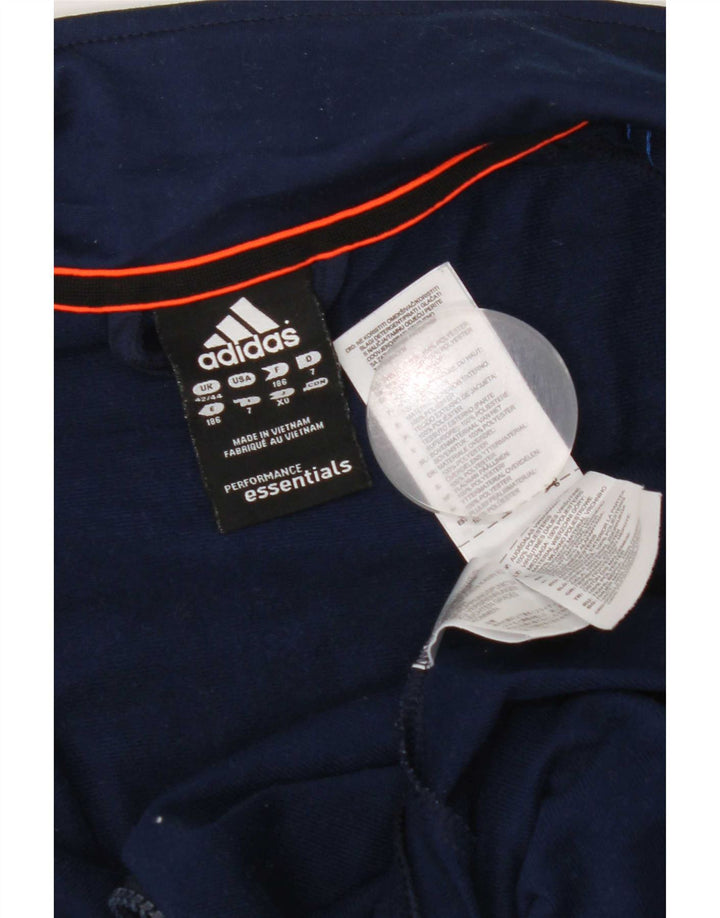 Adidas Mens Chándal Top Chaqueta UK 42/44 Grande Azul Marino Poliéster
