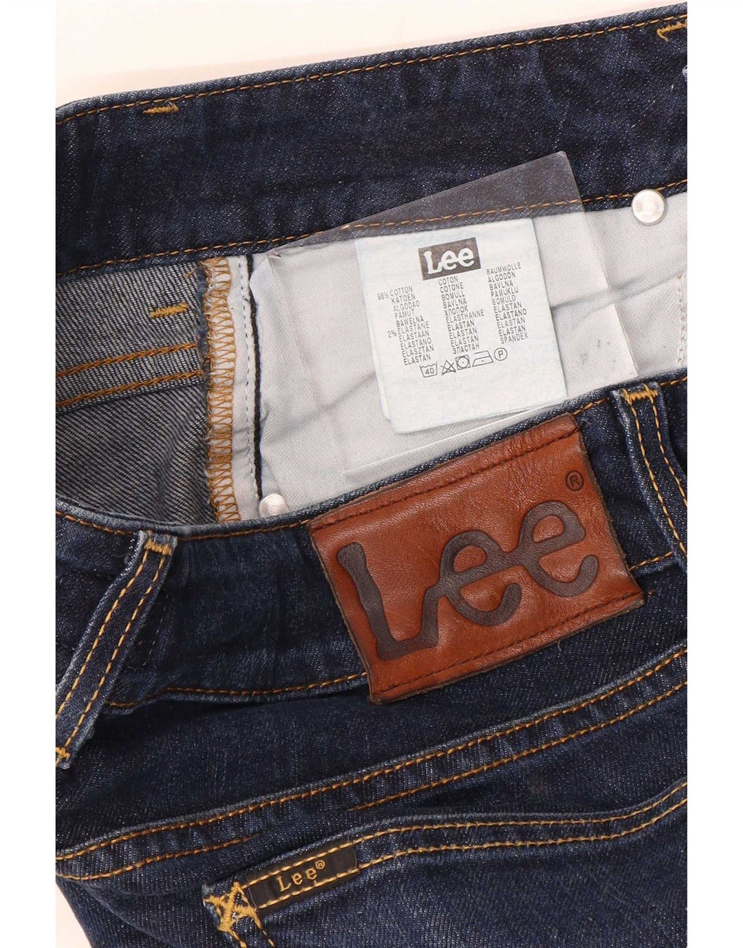Vaqueros Lee Amy Slim para Mujer W27 L30 Algodón Azul Marino