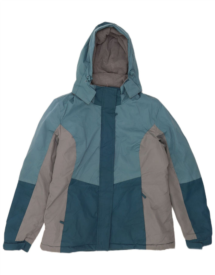 Chaqueta de esquí con capucha para mujer Mountain Warehouse UK 44 Grande Azul Colorblock