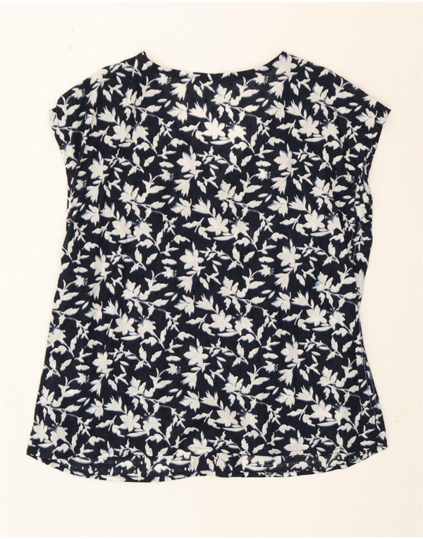 Blusa tipo camisa sin mangas para mujer White Stuff UK 44 Large Azul marino floral
