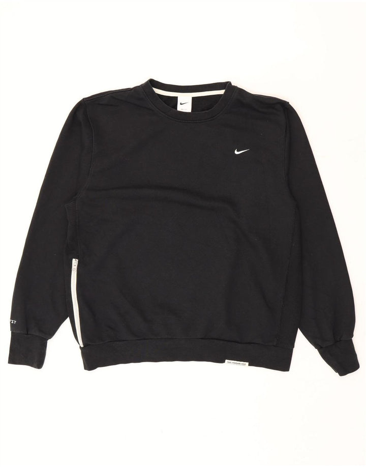 Nike - Sudadera tipo jersey para hombre, talla grande, algodón negro