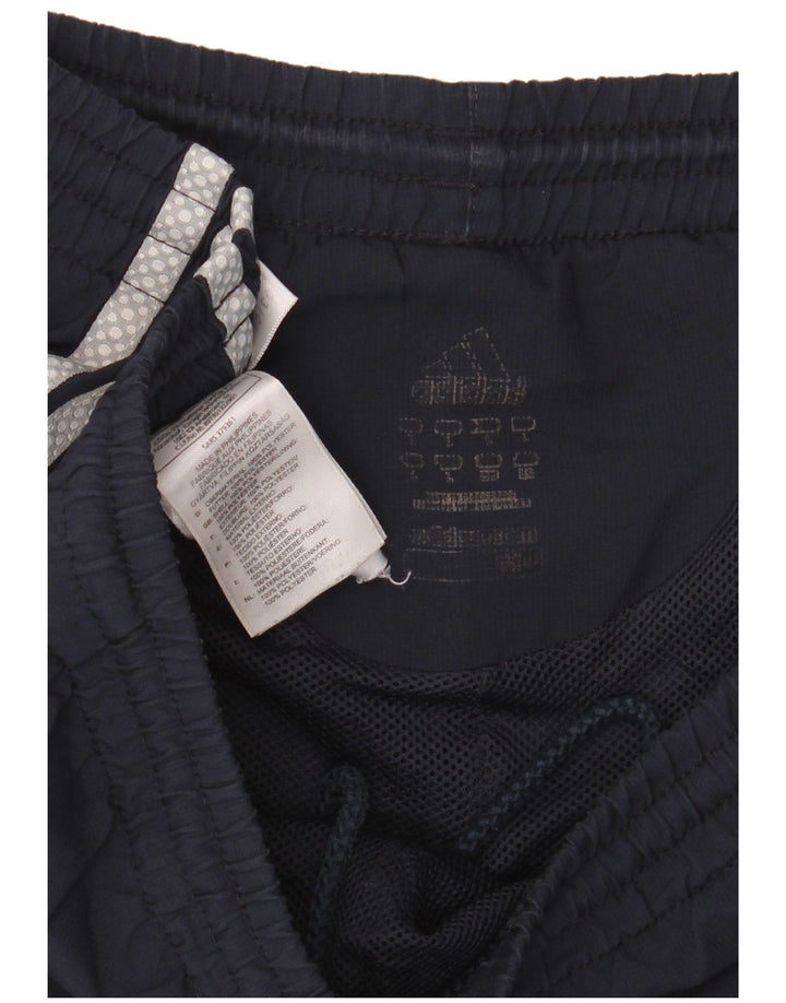 Adidas - Pantalones cortos deportivos para hombre, talla grande, poliéster, color azul marino