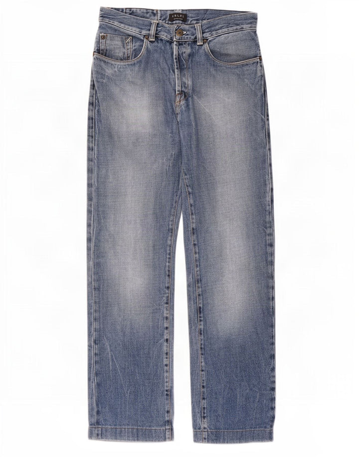 Vaqueros rectos para hombre Belfe W33 L28 Algodón azul