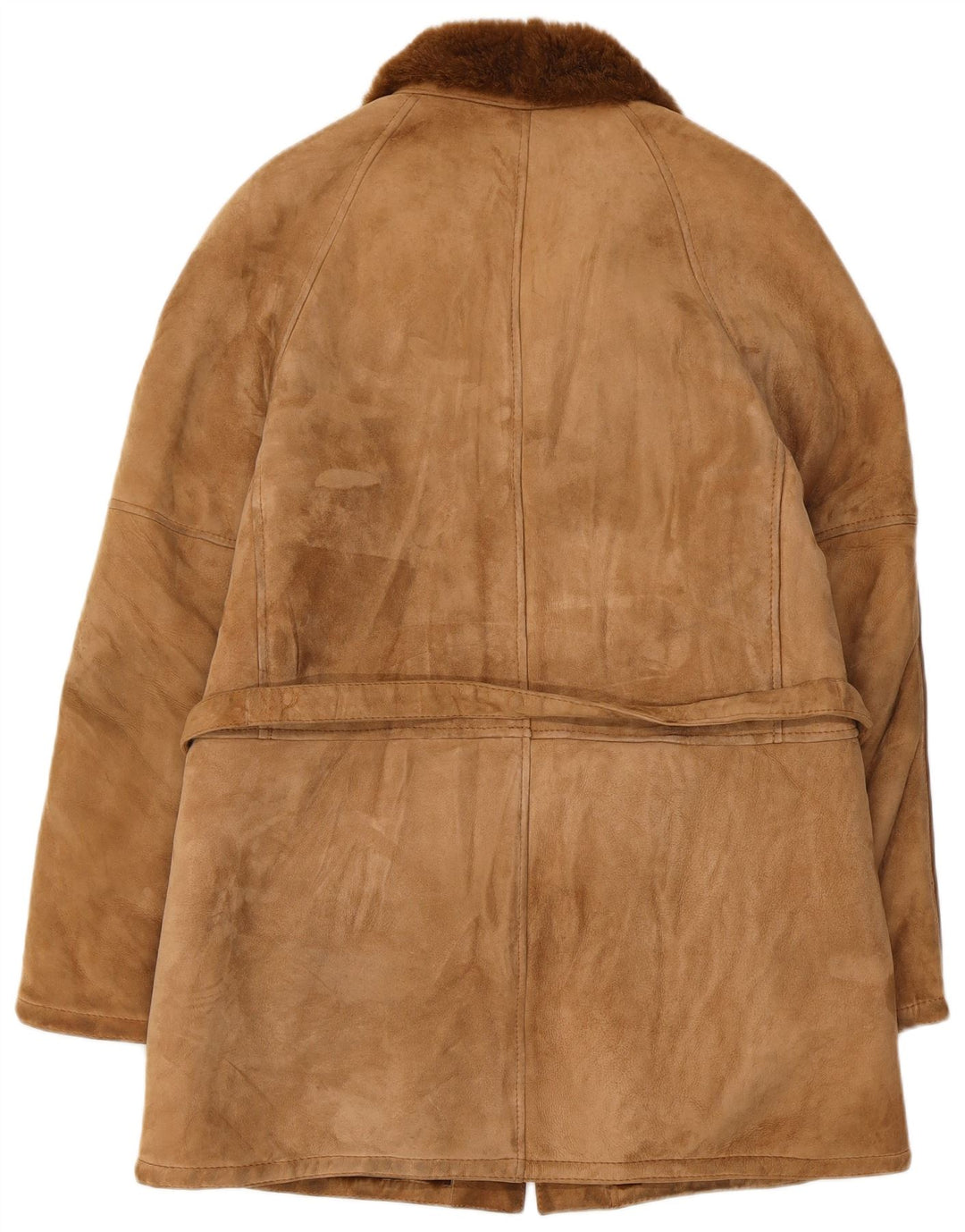 Abrigo vintage de piel de oveja para hombre IT 48 Beige medio