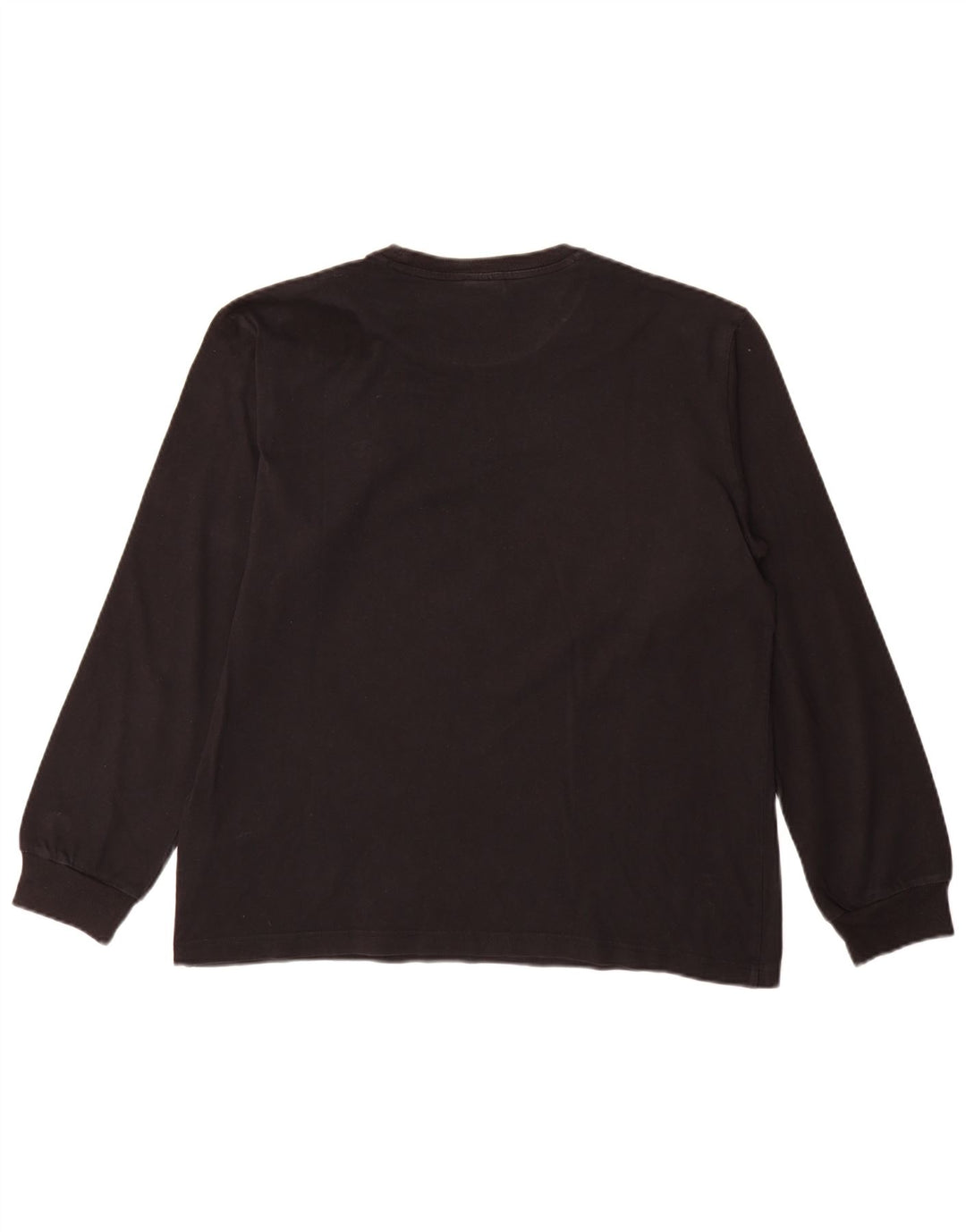Champion Hombres Top Manga Larga Grande Algodón Negro