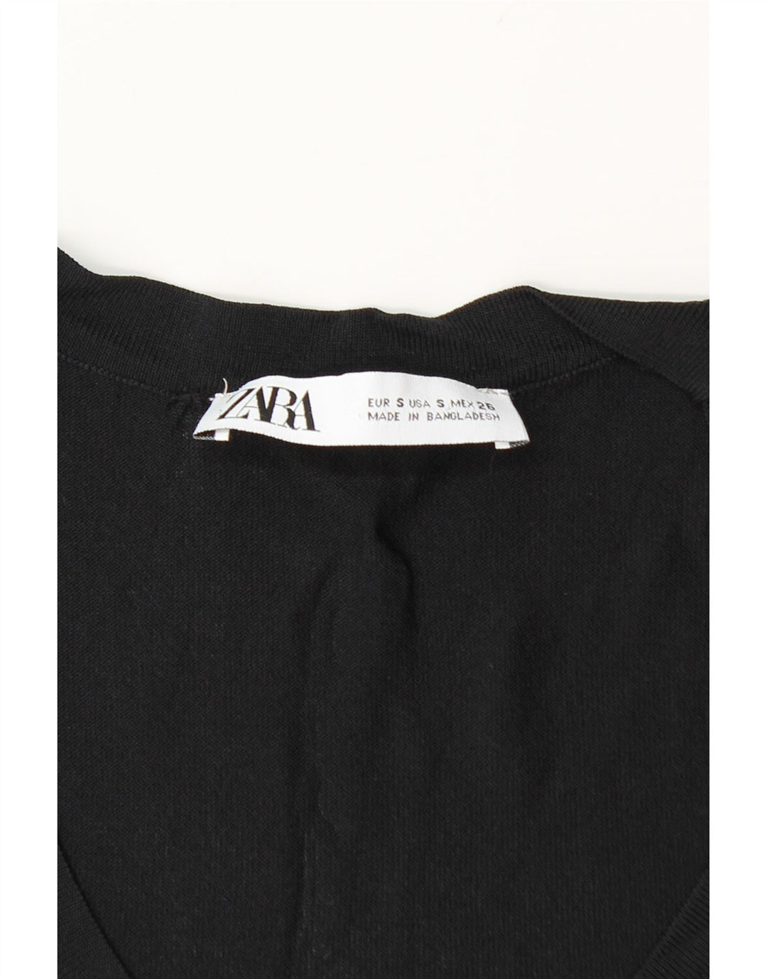 Zara Mujer Chaleco Top UK 8 Small Negro