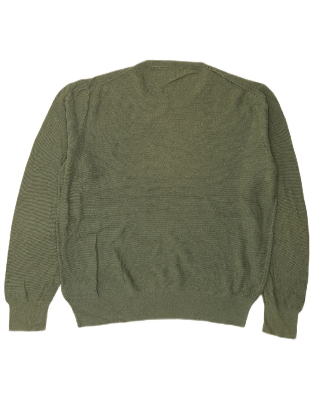 J. Crew Jersey de cuello redondo para hombre, talla grande, algodón verde