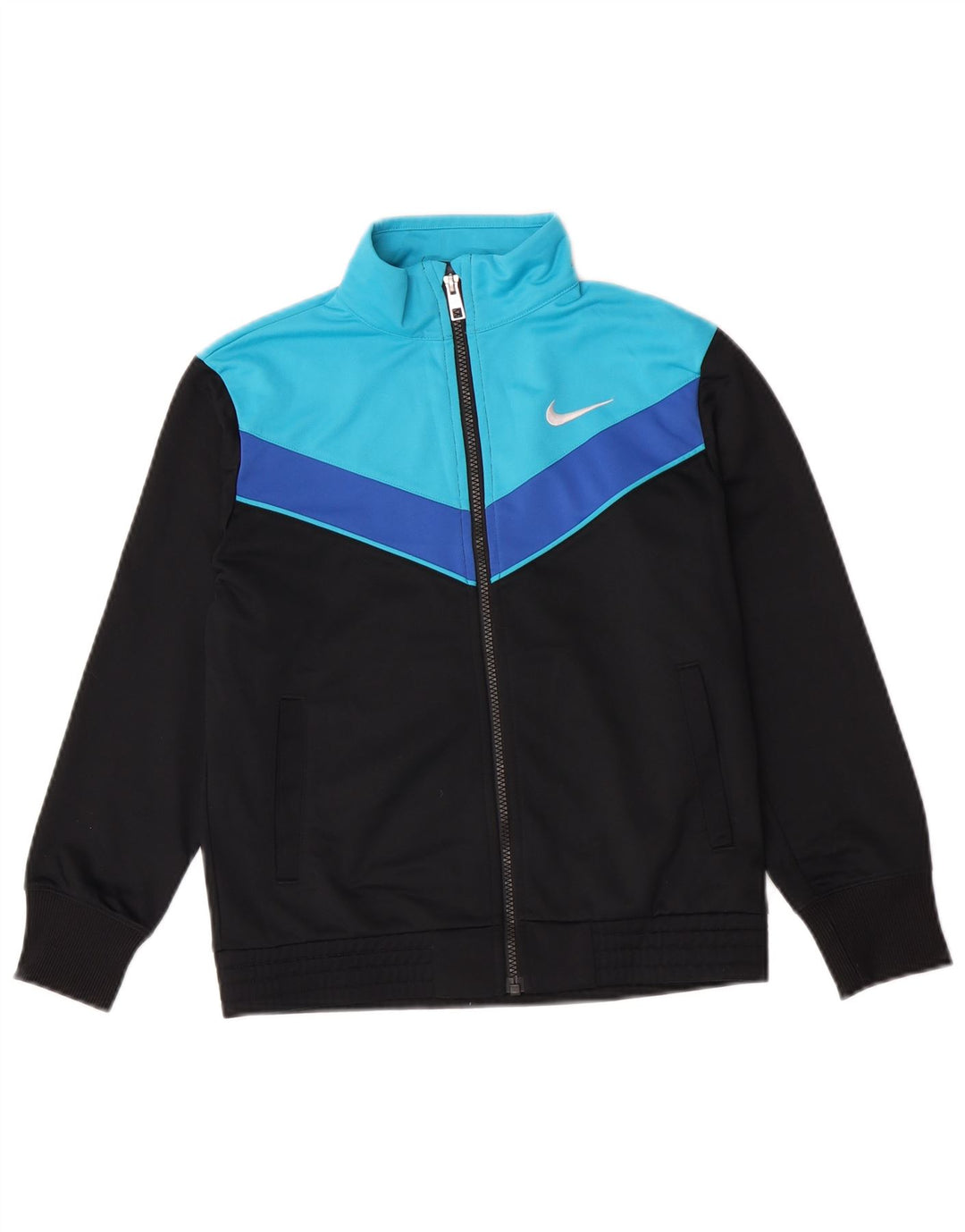 Nike Chaqueta de chándal para niños 10-11 años Mediana Negro Colorblock