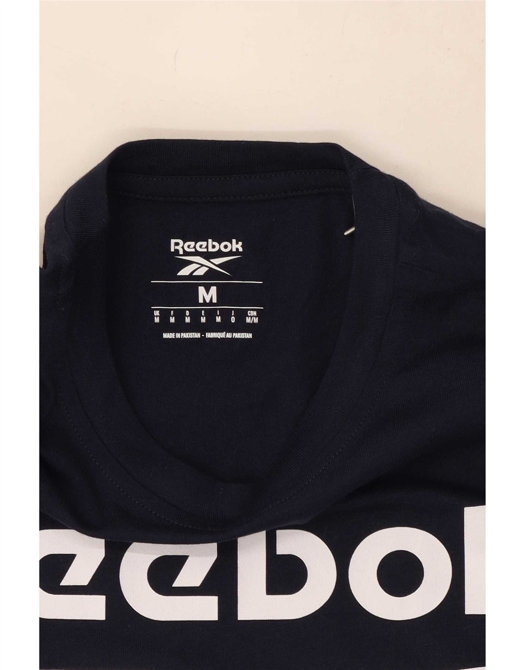 Camiseta Reebok Hombre Graphic Top Medium Azul Marino Algodón