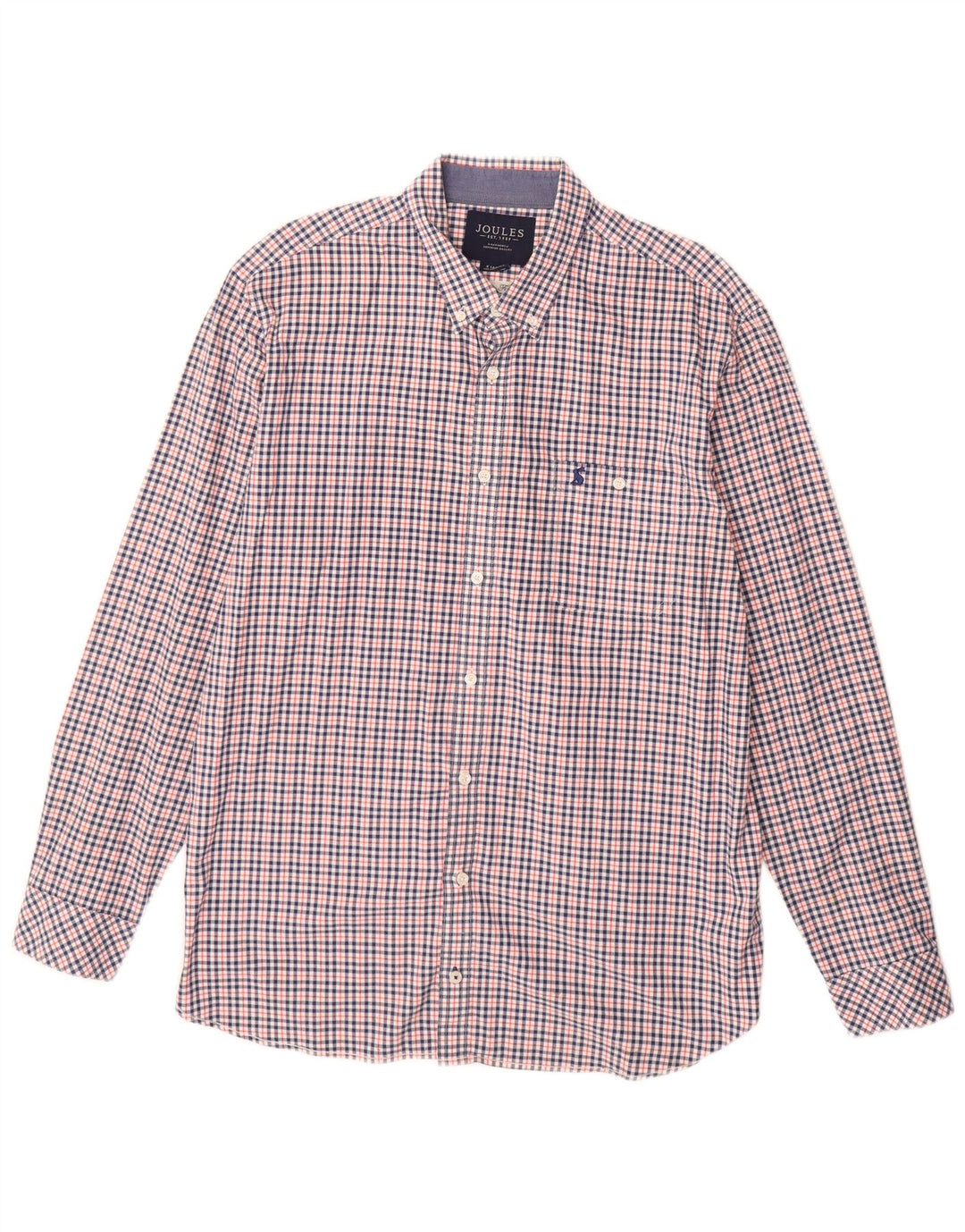 JOULES Camisa de franela de corte clásico para hombre XL Algodón a cuadros multicolor
