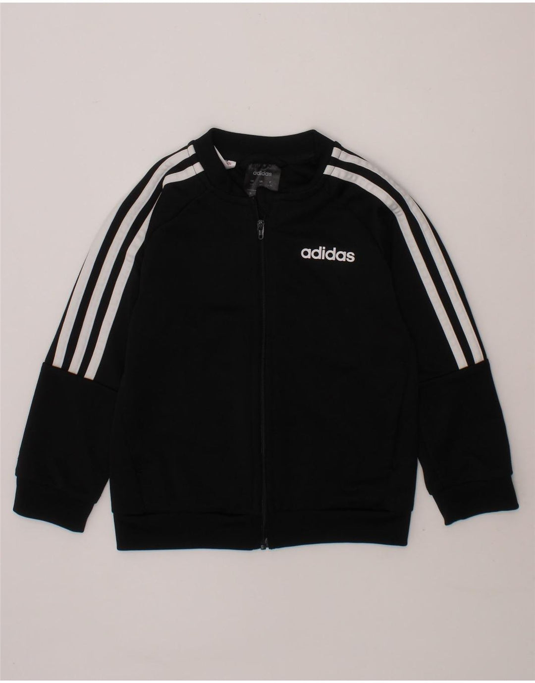 ADIDAS Boys Climalite Tracksuit Top Jacket 3-4 Years Black Polyester Vintage Adidas and Second-Hand Adidas from Messina Hembry 