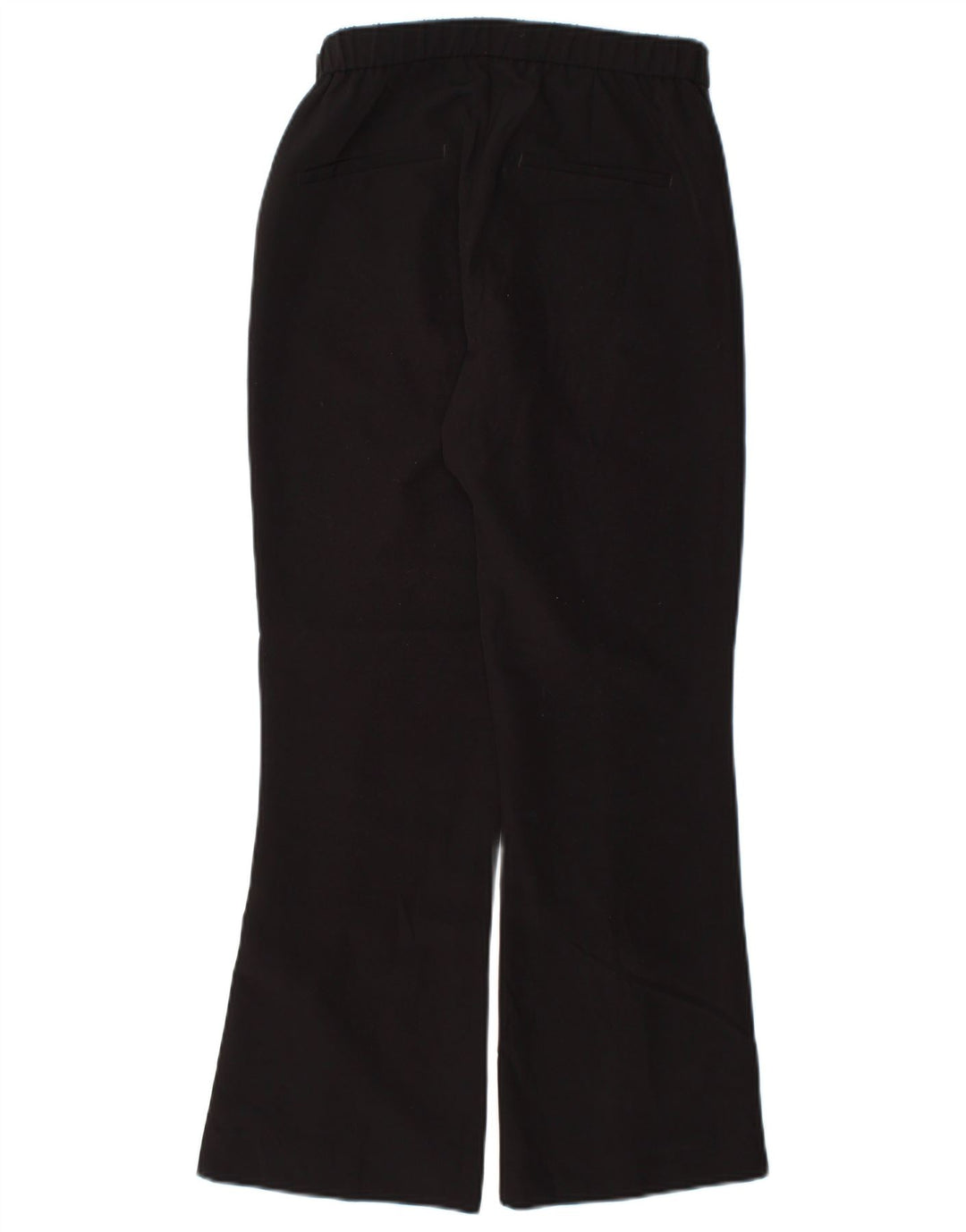 Zara Mujer Pantalón Casual Bootcut Pequeño W26 L26 Poliéster Negro