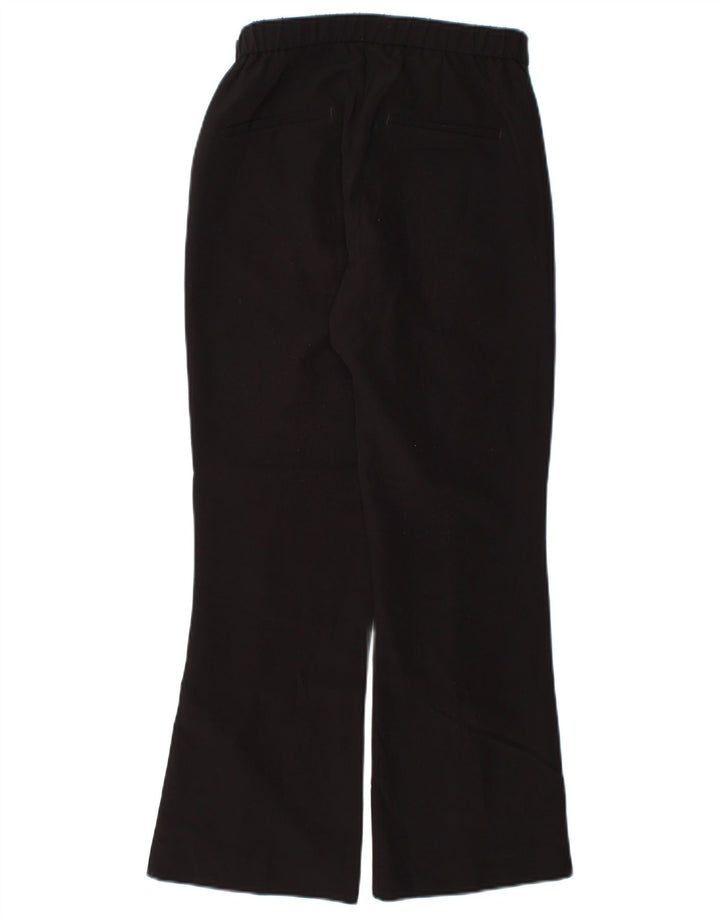 Zara Mujer Pantalón Casual Bootcut Pequeño W26 L26 Poliéster Negro