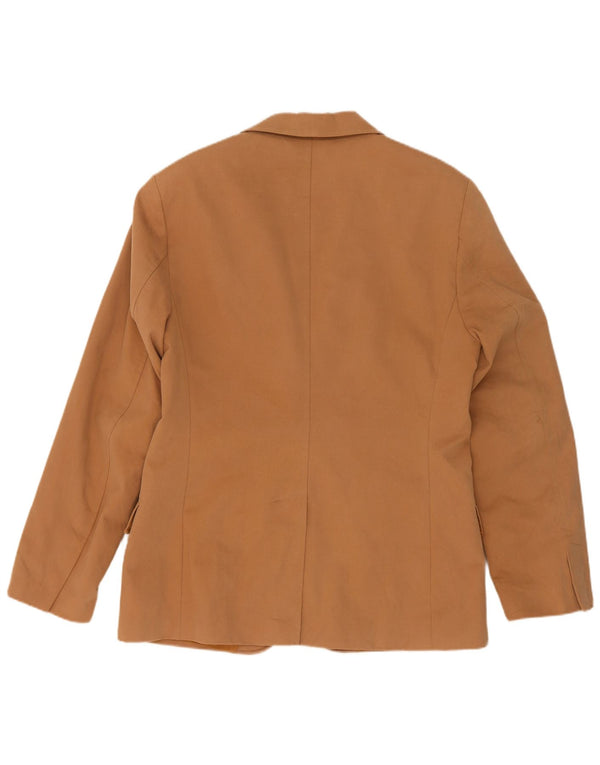 Zara Chaqueta tipo blazer de 2 botones para hombre EU 52 Grande Algodón beige