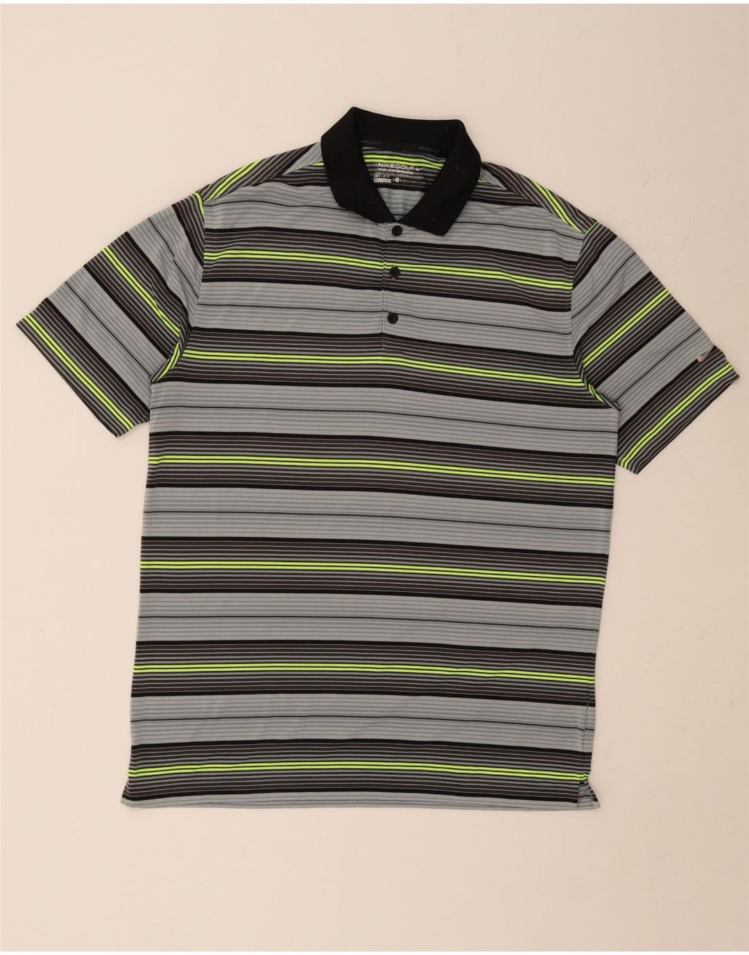 Nike Polo Dri Fit para hombre, tamaño mediano, multicolor, a rayas