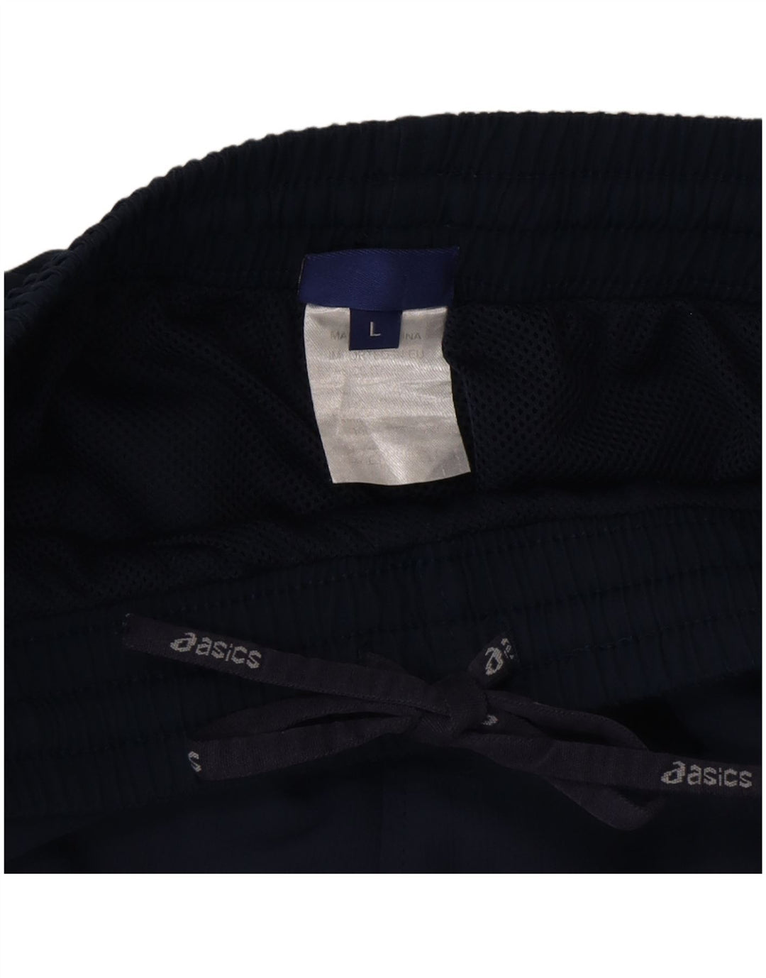 Asics - Pantalones cortos deportivos para hombre, talla grande, poliéster azul marino