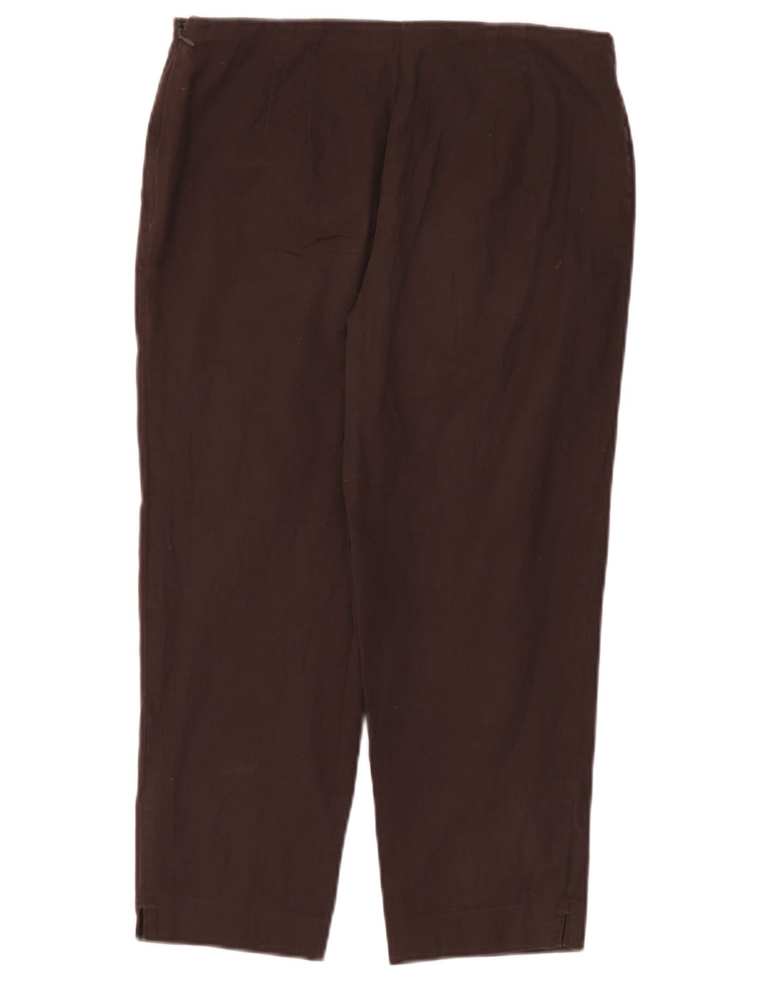 Marks & Spencer Pantalones Capri Rectos para Mujer UK 12 Medium W30 L22 Marrón