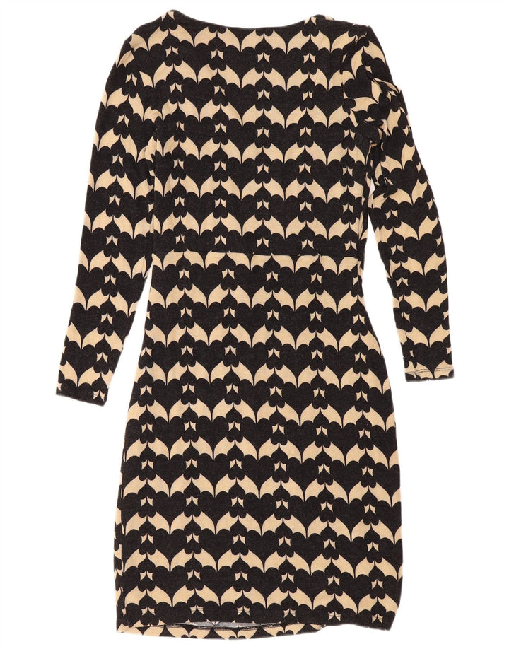 Phase Eight Vestido de tubo con patrón abstracto para mujer UK 42 Mediano Negro