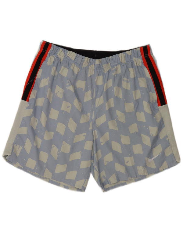Nike Pantalones cortos deportivos con gráfico regular para hombre, talla grande, azul, geométrico, deportivo