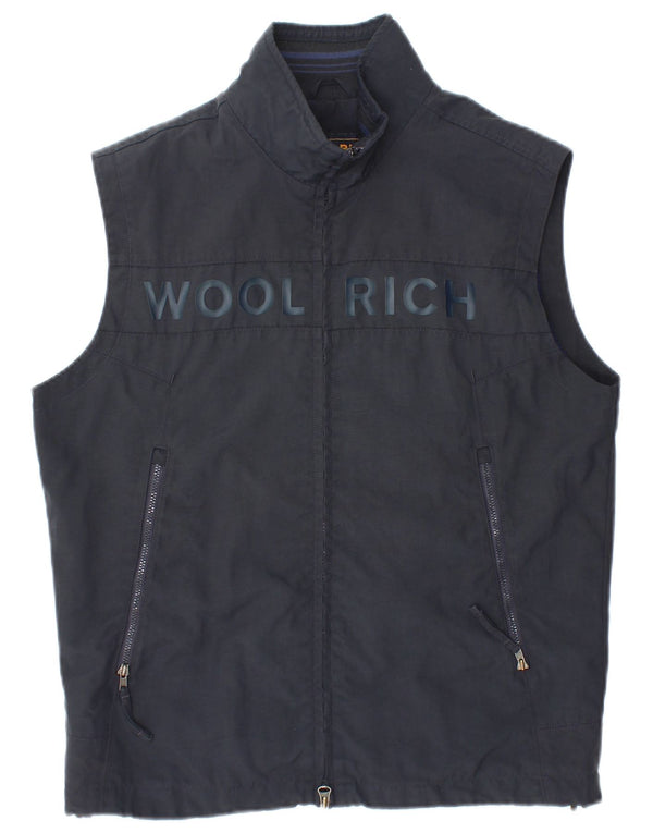 Woolrich Chaleco gráfico para mujer UK 44 Azul marino mediano