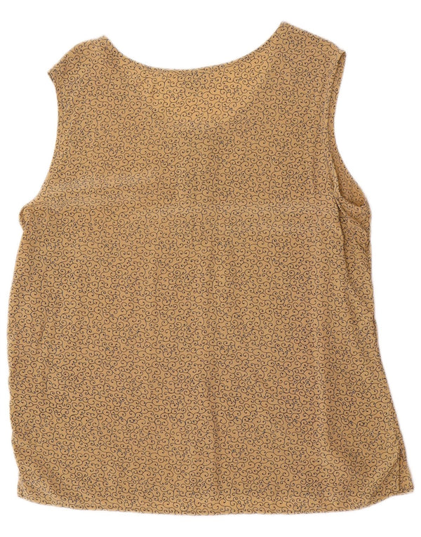 Andrea Mare Blusa sin mangas para mujer UK 46 Large Beige Paisley