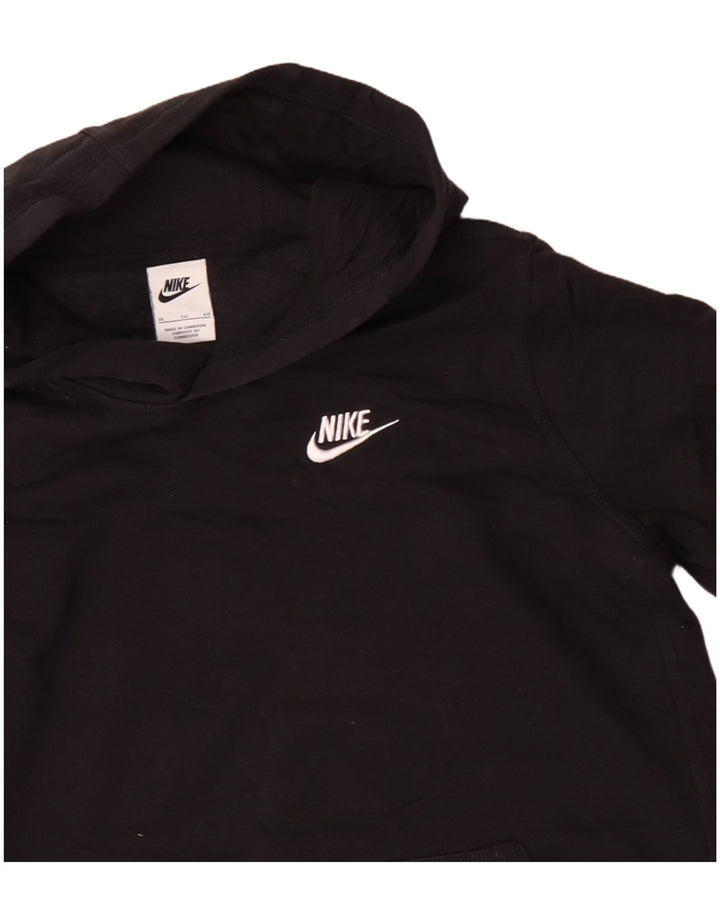 NIKE Sudadera con capucha para niños 13-14 años XL Negro Algodón