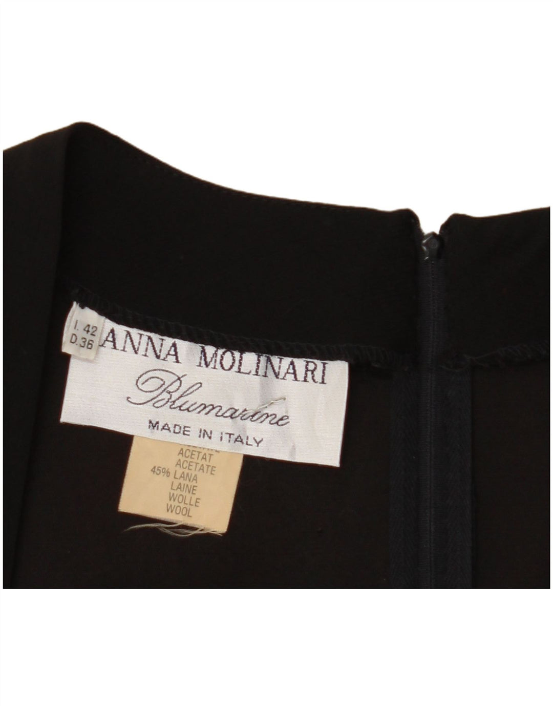 BLUMARINE Vestido tubo Anna Molinari para mujer IT 42 Bloque de color negro mediano