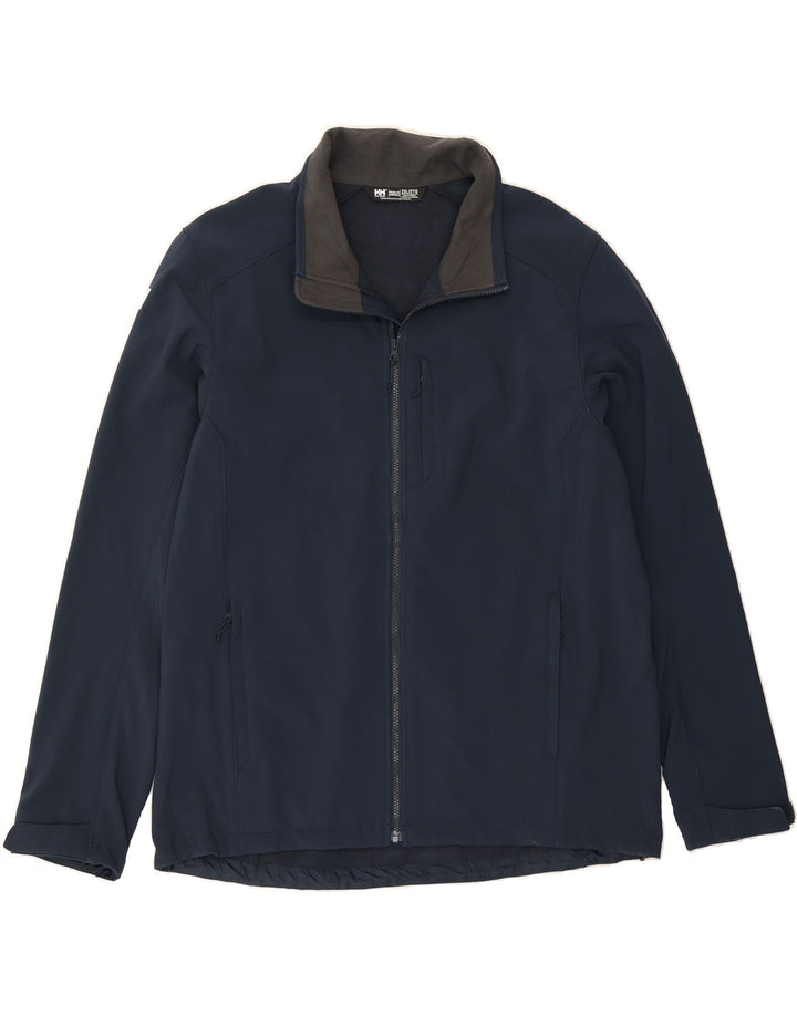 HELLY HANSEN Mens Regular Fit Windbreaker Jacket UK 44 2XL Navy Blue Vintage Helly Hansen and Second-Hand Helly Hansen from Messina Hembry 