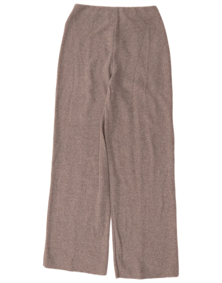 Zara Mujer Pantalones De Punto Holgados UK 40 Pequeño Poliéster Gris