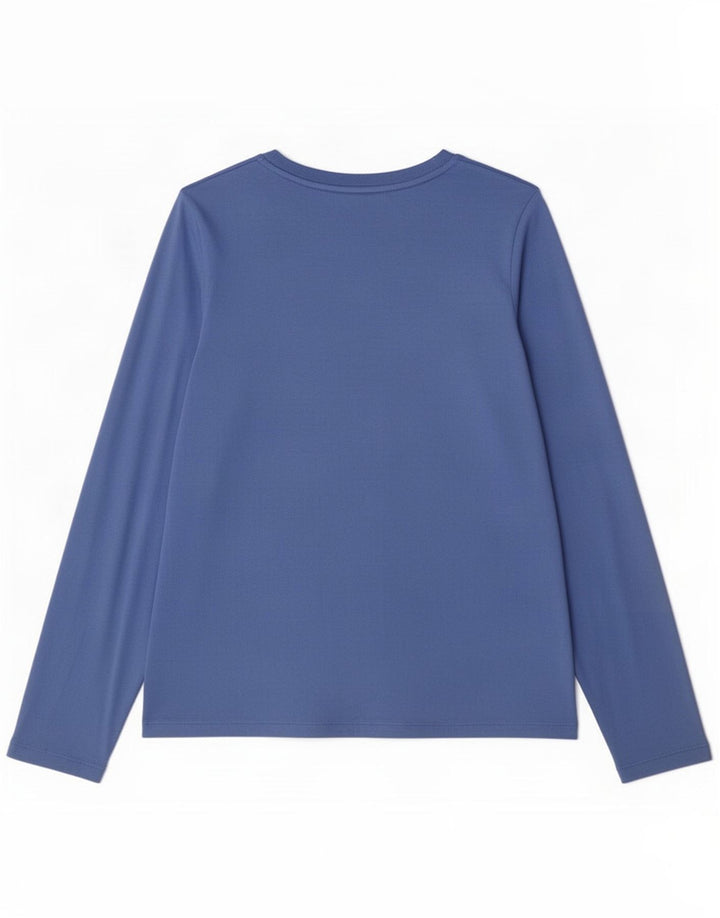 Marks & Spencer Top para mujer de manga larga UK 46 Viscosa azul grande
