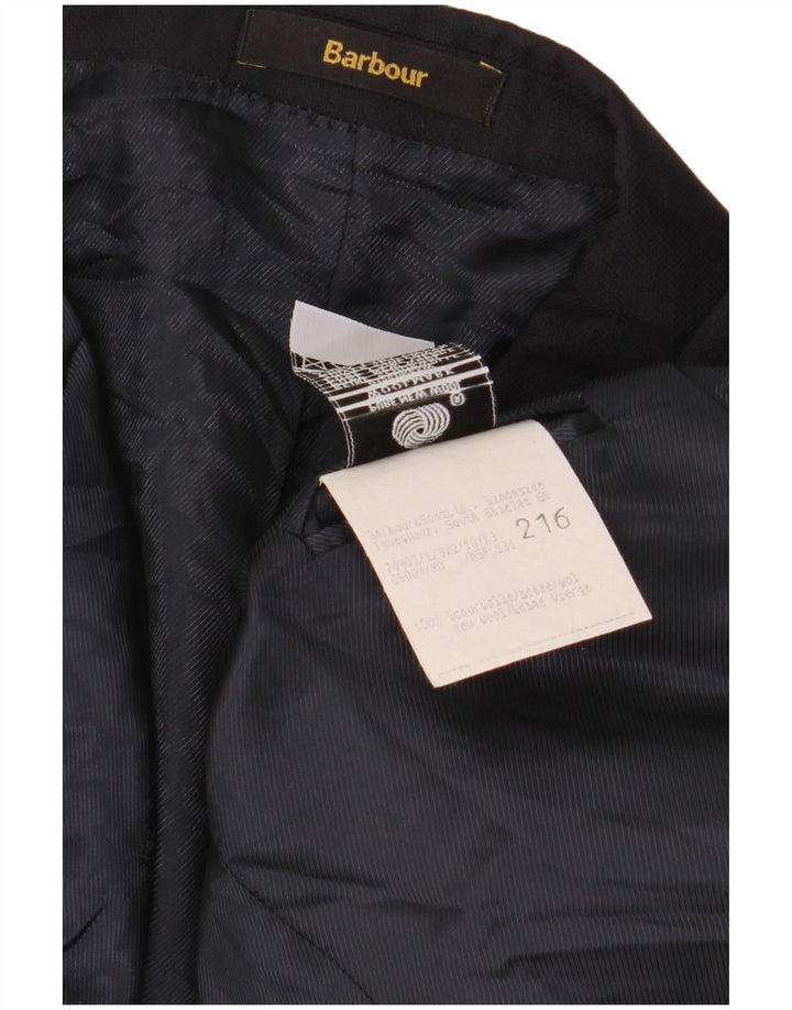 Barbour Chaqueta Blazer De 2 Botones Para Hombre Talla 54 Grande Azul Marino Clásico