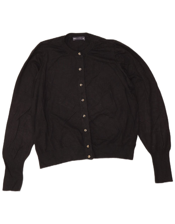 Marks & Spencer - Cárdigan para mujer, talla 40, talla grande, viscosa negra