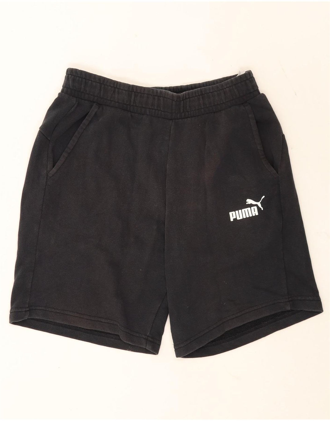 Pantalones cortos deportivos Puma para hombre de algodón negro mediano