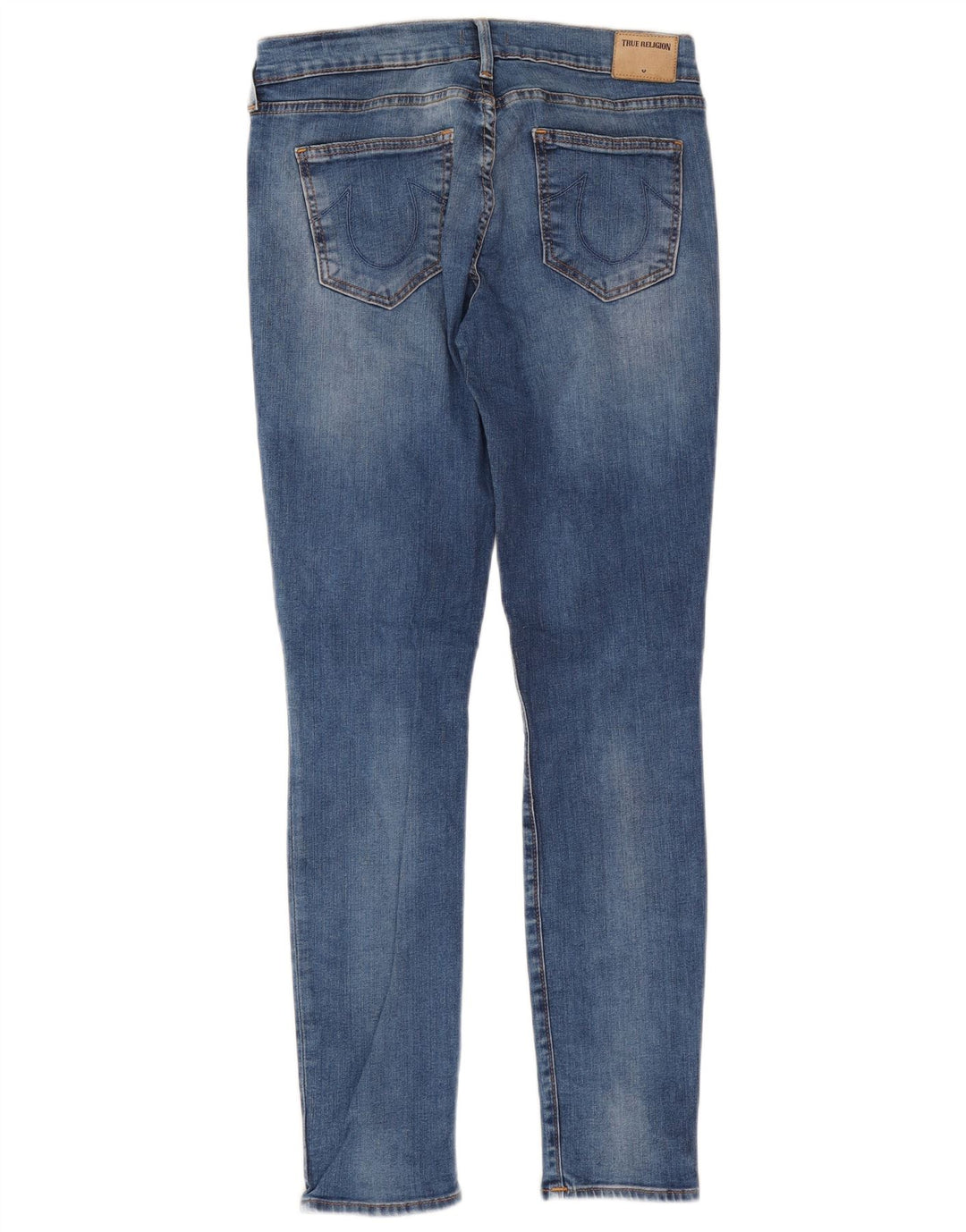 True Religion Vaqueros ajustados de talle medio para mujer W29 L29 Algodón azul