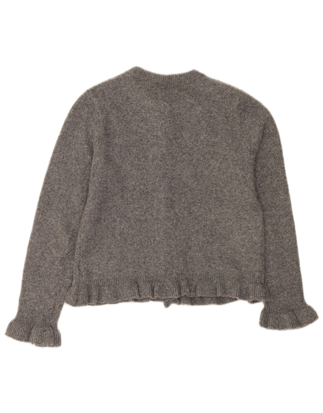 Zara Mujer Cárdigan Suéter UK 10 Pequeño Poliéster Gris