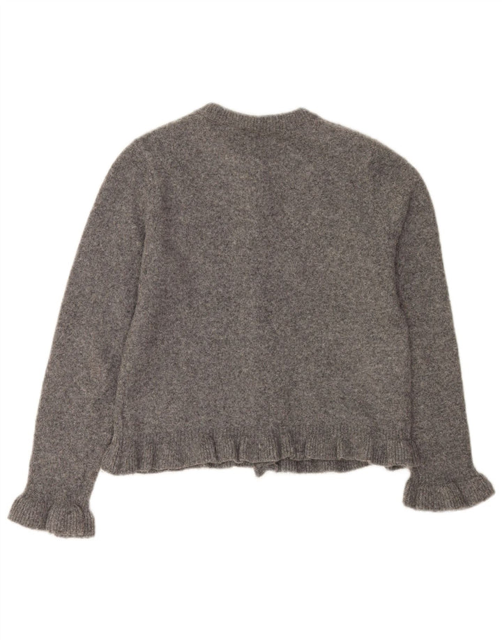 Zara Mujer Cárdigan Suéter UK 10 Pequeño Poliéster Gris