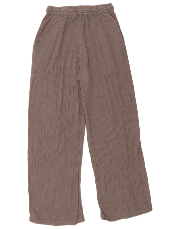 Topshop Pantalones rectos informales para mujer UK 10 Small W28 L30 Algodón gris