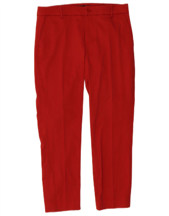 RALPH LAUREN Pantalones chinos delgados para mujer US 6 Medium W32 L26 Algodón rojo