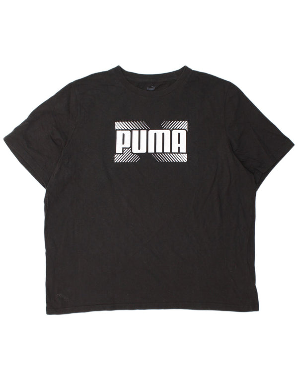 Puma Camiseta gráfica para hombre Top 2XL Algodón negro