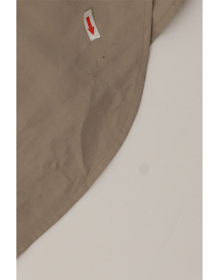 Zara Mujer Vestido Camisero Extragrande UK 44 Viscosa Beige Medio
