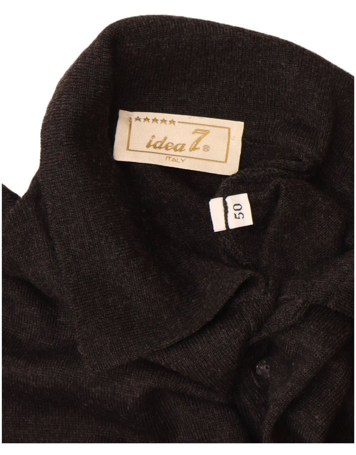 Idea Jersey con cuello tipo polo para hombre IT 50 Lana gris medio