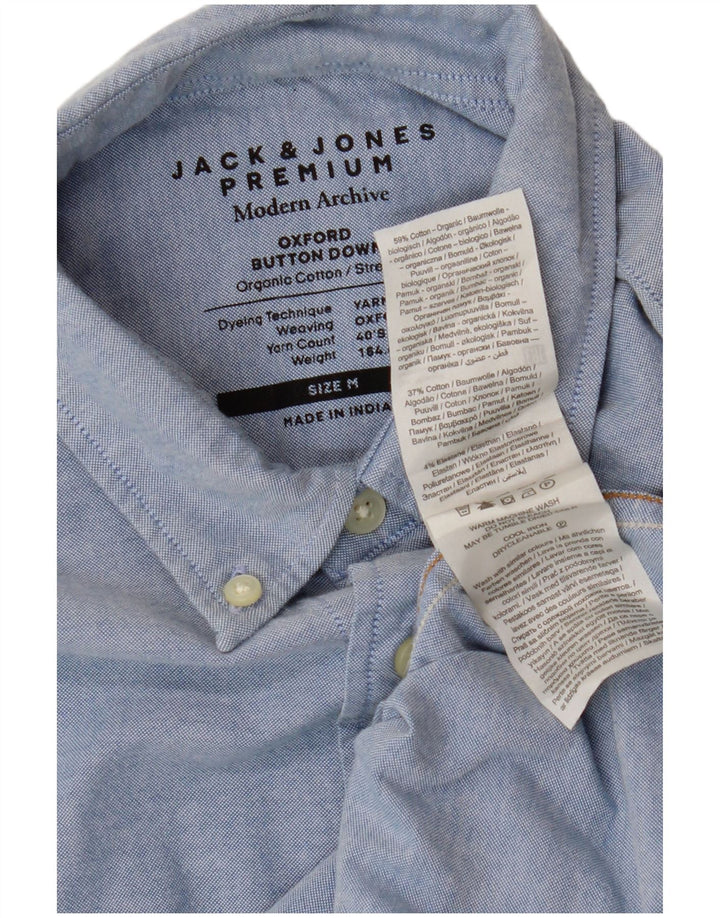 Camisa Jack & Jones Hombre Azul Medio Algodón