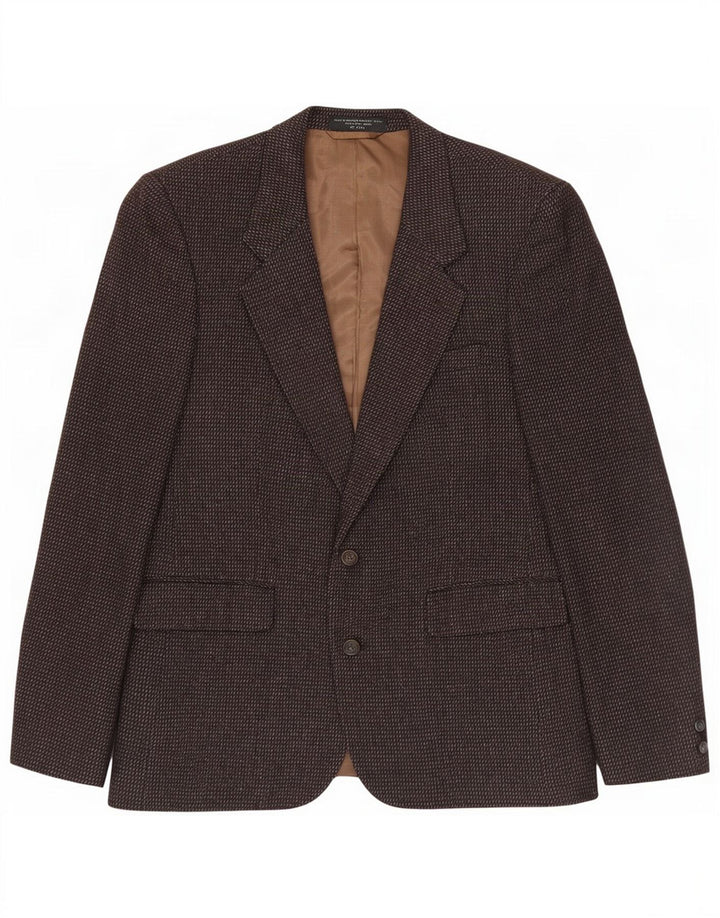 Anralfo Orsini Chaqueta tipo blazer de 2 botones para hombre UK 40 Large Brown Moteado