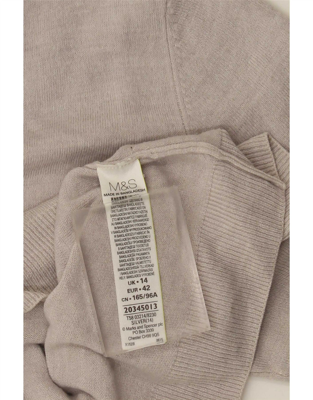 Marks & Spencer - Cárdigan para mujer (talla 40), acrílico gris grande