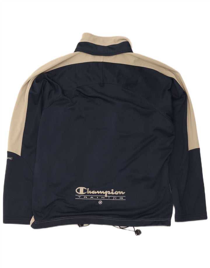 Champion Chaqueta De Chándal Con Estampado Gráfico Para Hombre Color Block En Azul Marino Mediano