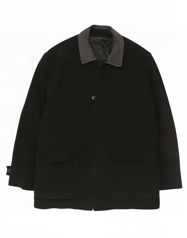Marks & Spencer Abrigo para hombre UK 44 2XL Algodón negro