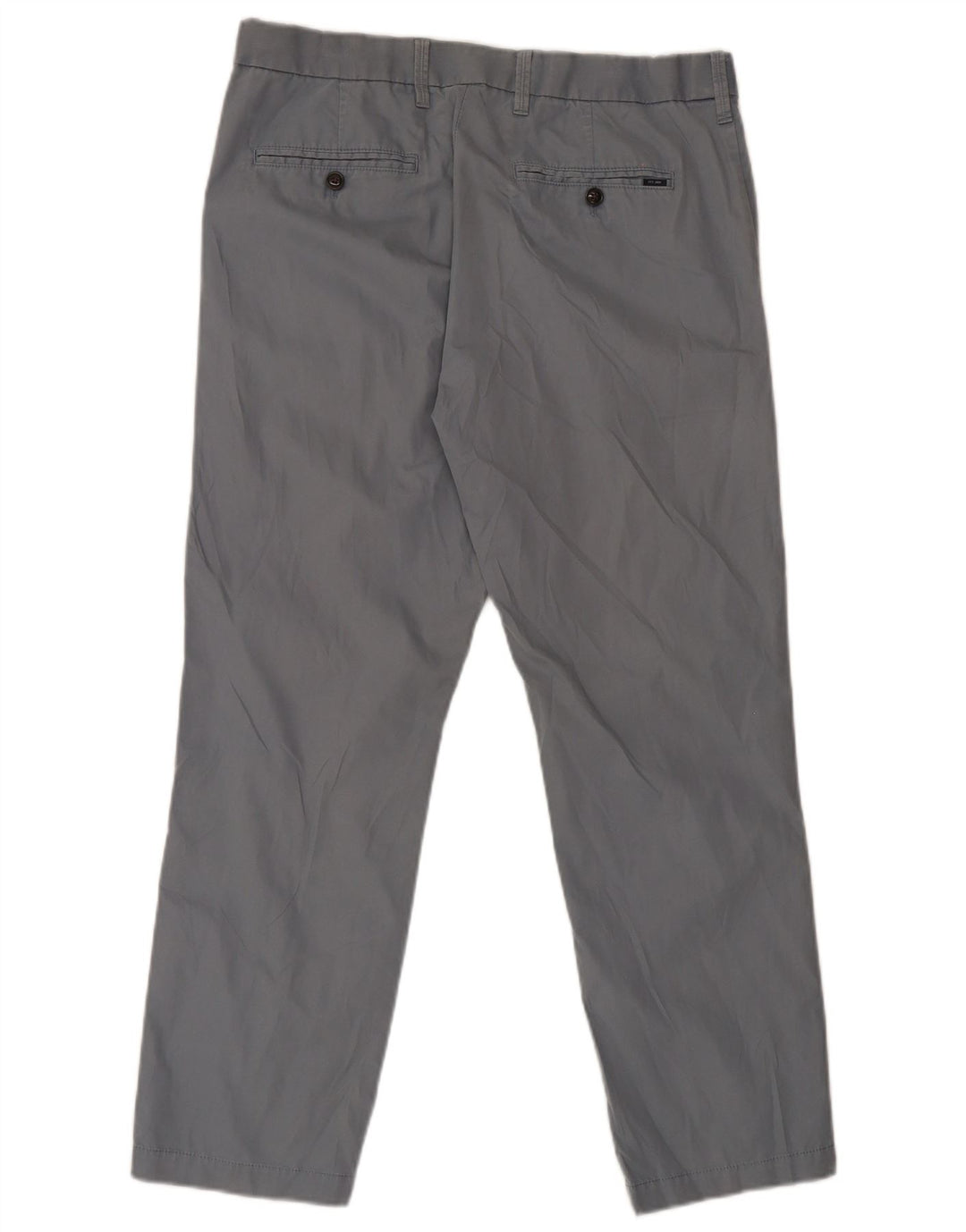 Marks & Spencer Pantalón de traje regular recto para hombre W34 L29 Algodón azul