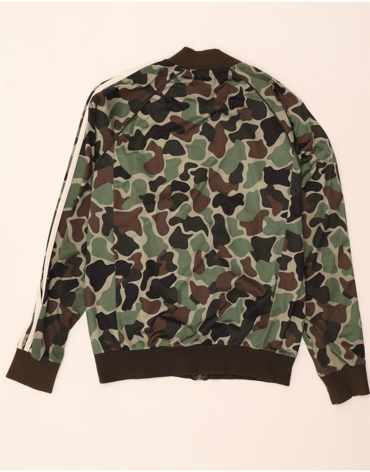 Adidas Hombre Chándal Top Chaqueta Grande Caqui Camuflaje Poliéster